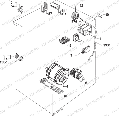 Взрыв-схема стиральной машины Zanussi EW807 - Схема узла Electrical equipment 268